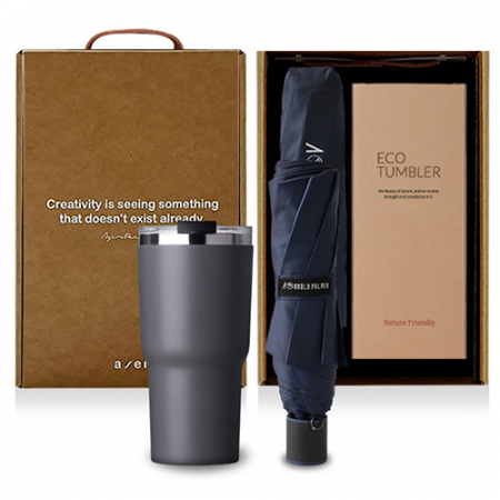 레스쁘리 고급 마이티텀블러 세트 E, 텀블러500ml+아놀드파마우산 #2