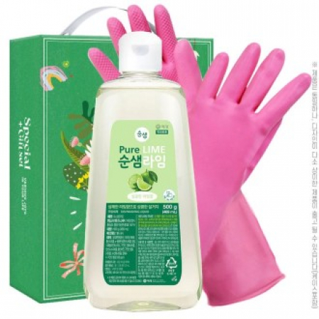 애경 순샘라임500용기 고무장갑32cm 2종 #2