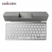 작은이미지: 유니콘 다용도 가죽 케이스 블루투스 무선 키보드, 휴대용 블루투스 3채널 무선키보드 충전식 태블릿 스마트폰거치 BK-1200SB #7