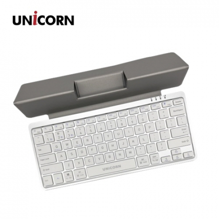 유니콘 다용도 가죽 케이스 블루투스 무선 키보드, 휴대용 블루투스 3채널 무선키보드 충전식 태블릿 스마트폰거치 BK-1200SB #8