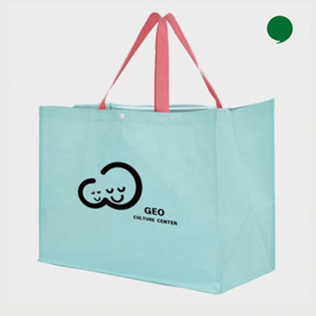 특대형 민트 레트로 타포린 시장가방 대형 53X38X30cm #2