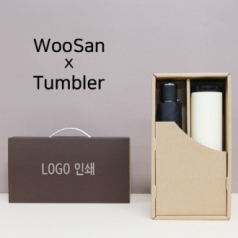 가르시아 3단 심플 수동 우산 + 벅스로얄 500ml 텀블러 세트