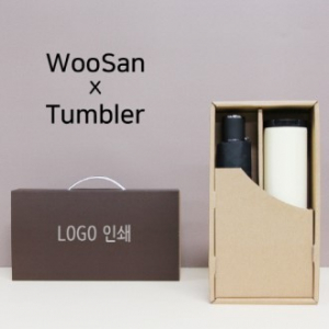 가르시아 3단 심플 수동 우산 + 벅스로얄 500ml 텀블러 세트