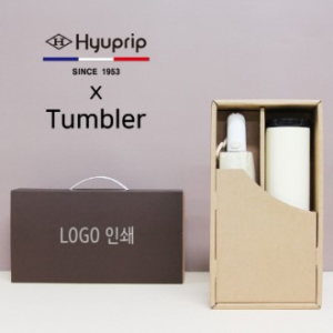 협립 3단 53 암막 야옹이 완전 자동 우양산 + 벅스로얄 500ml 텀블러 세트