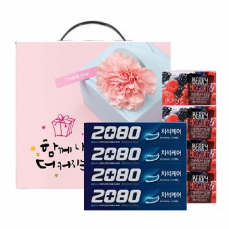 애경 포인트 베리요거트 비누 80g + 2080 치석케어 치약 선물세트 #2