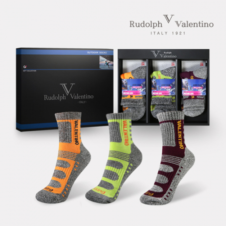 루돌프 발렌티노 중목 스포츠 쿠션 양말 3족 세트(여) #3