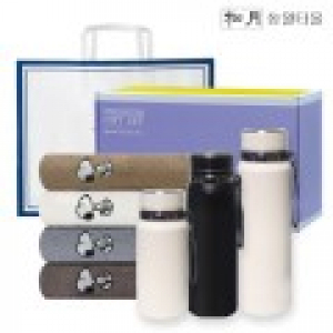 송월 프리미엄 선물 세트 (스누피 리버40 1P + 프리미엄온도텀블러 600ml / 800ml / 1000ml 1P)