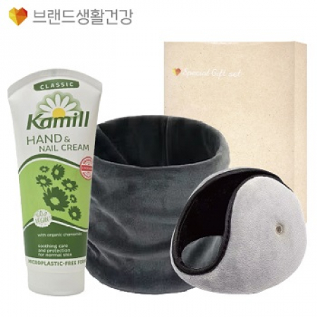 브랜드생활건강 방한용품세트 (벨벳 목워머+카밀핸드로션100ml+청음귀도리 귀마개) #3