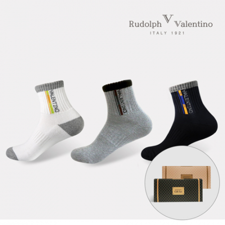 루돌프 발렌티노 코오롱 ATB100 중목 스포츠 양말 (남) 3족 기프트 박스 #2