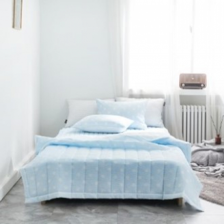 방울방울 냉감 스노우 시어서커 여름이불 겸 스프레드+패드+베개커버 풀세트 4색상  고급침구가방증정 #2