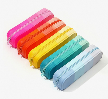 레인보우필통 실리콘필통 대용량필통 귀여운만능필통 생활방수필통 #4