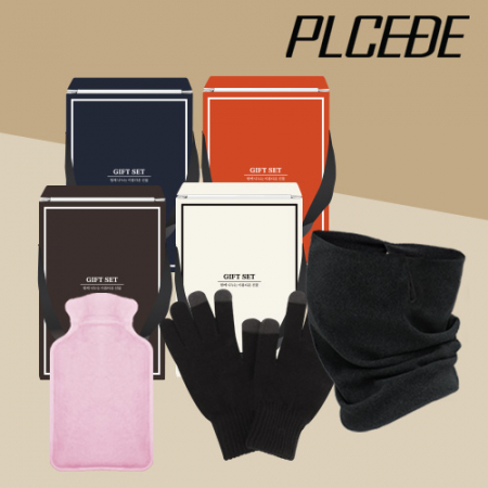 플씨드 실크리치 귀걸이 멀티스카프 + 무지 니트 터치 장갑 + 다회용 손난로 3종세트 #3