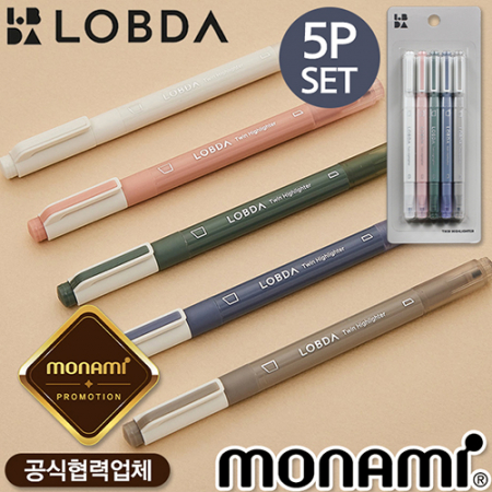 모나미 롭다 트윈형광펜5P세트 #4