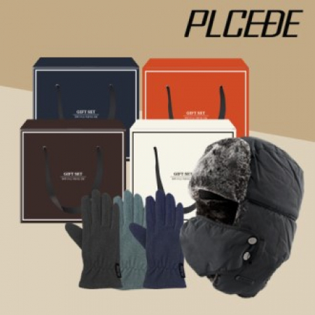 플씨드 무지 방한 마스크모자 + 벨벳 코지 터치 장갑 2종 세트 #2