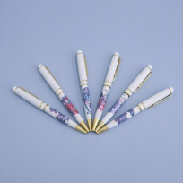 금장 자개일러스트 전통볼펜 리필심세트 화이트