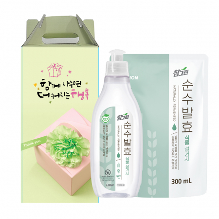 라이온 참그린 주방세제 용기1 리필1 세트 #3