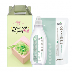 라이온 참그린 주방세제 용기1 리필1 세트