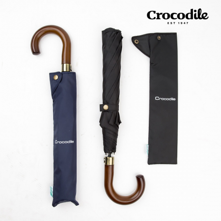 크로커다일 2단 우드곡자 반자동우산 #3