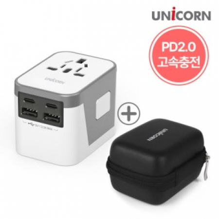 유니콘 TA-1500AC 해외여행용멀티어댑터 4대동시충전 가능 전용파우치 // 200여개국 사용가능 #2