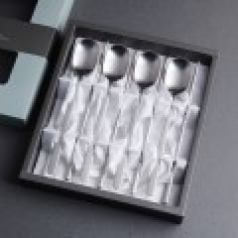 실버 스퀘어 수저 4P (수저인쇄무료)