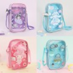 산리오 블링블링 투명 핸드폰가방