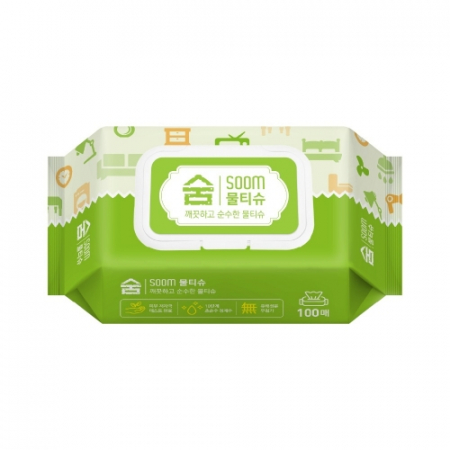 숨 물티슈 캡형 100매입 230g [J1] #3
