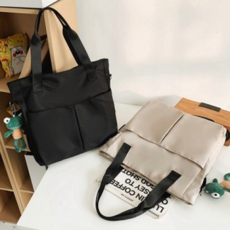 B182 카고 심플 토트백나일론 투포켓 빅백 캐주얼 가방 숄더백 // 인쇄 주문제작 답례품 #2