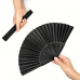 작은이미지: 918 우아한 블랙 대나무 부채 #2