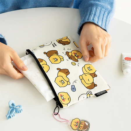 캐릭터 패턴 플랫 파우치 M #3